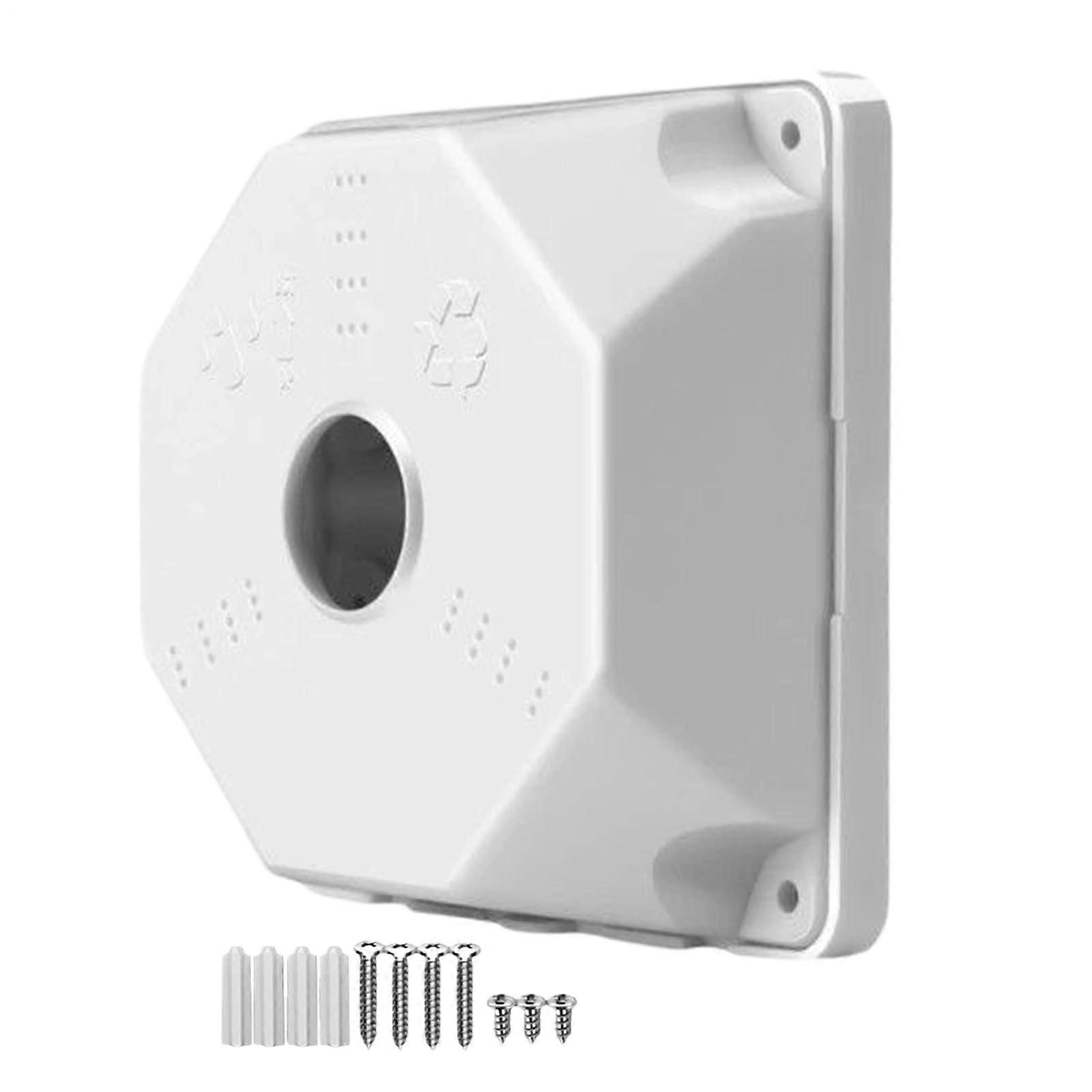 Waterproof Security Camera Junction Box for Indoor Outdoor Use, Square CCTV Mounting Base 9cm
