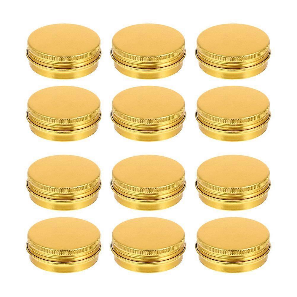 12pcs Aluminium Screw-thread Cosmetics Boxes 30ML Cream Paste Storage Boxes