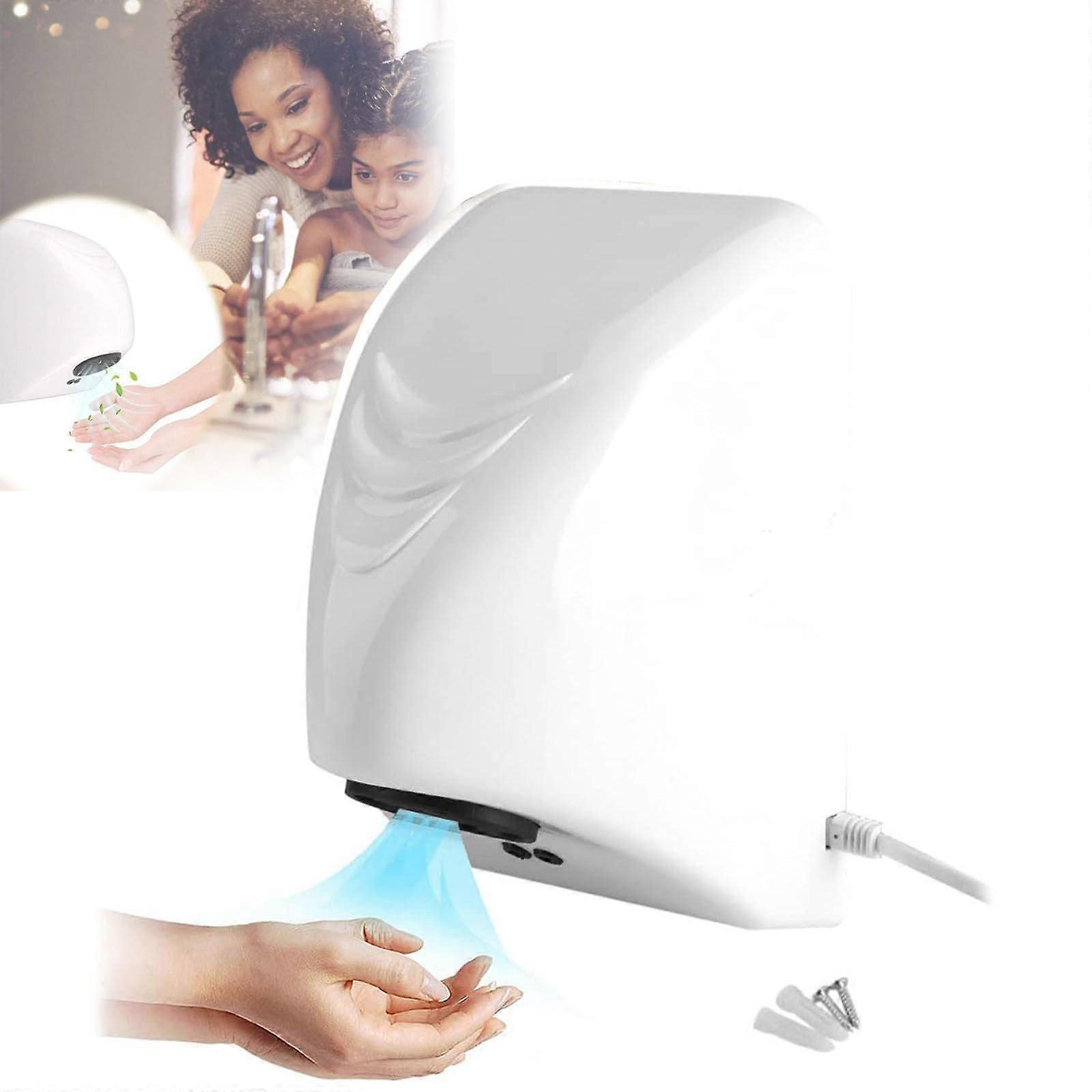 600W Automatic Commercial Hand Dryer with Smart Infrared Sensor, Wall Mounted, White