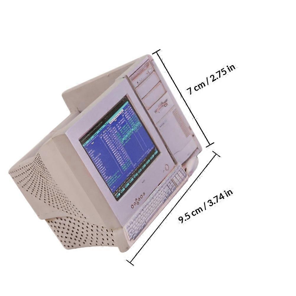 Creative Flowerpot Retro Computer Model Planter for Decor 1Pcs Light Grey