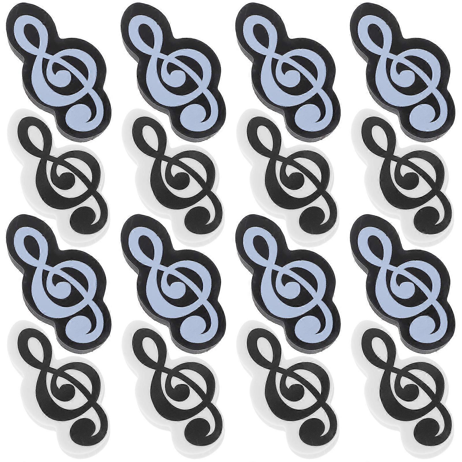 Music Note Erasers Mini Erasers for Home Use 20Pcs Assorted Color Tpr Material