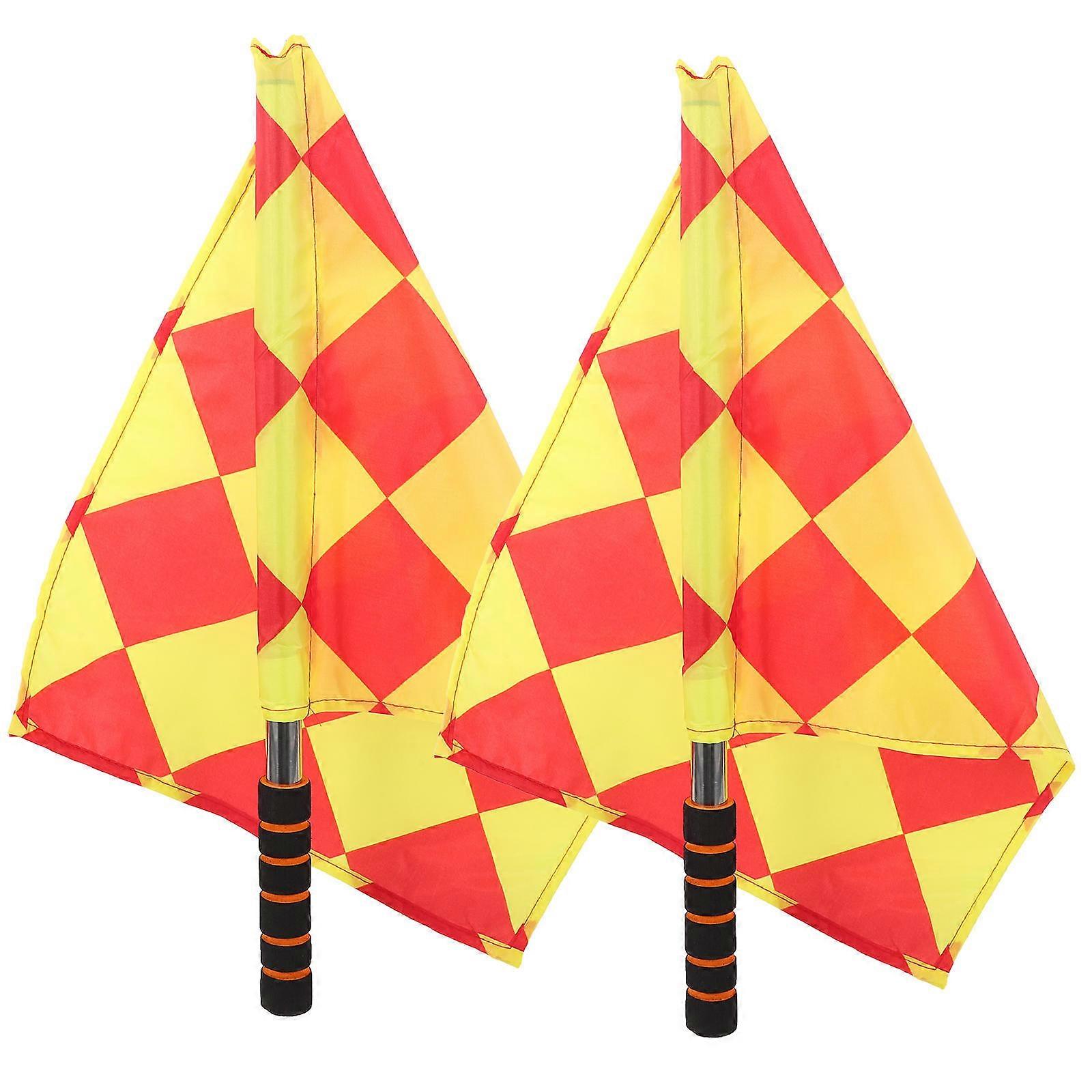 Signal Flags Football Flags for Referee Matches 2Pcs Practical Equipment