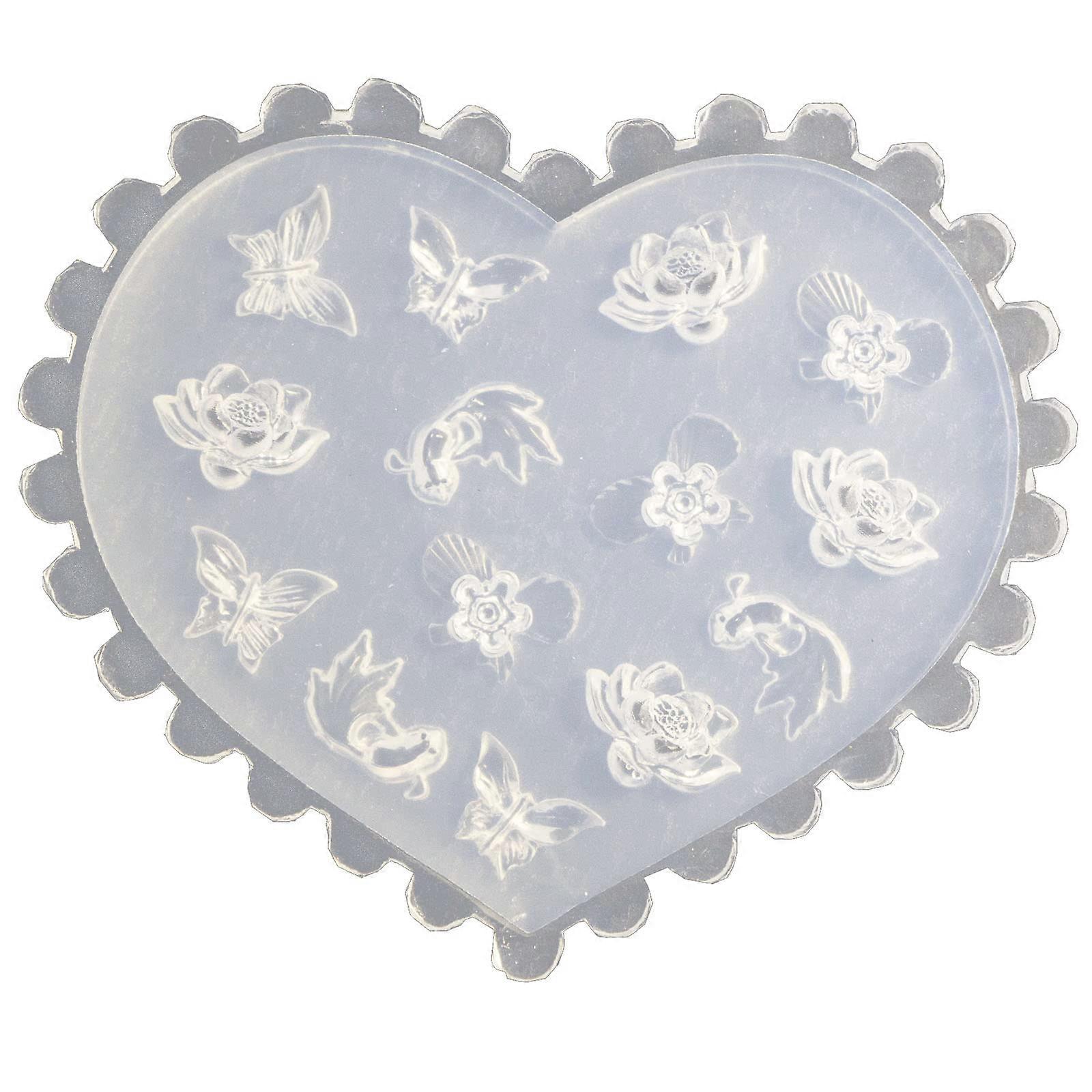 Reusable 3D Silicone Nail Art Molds for Decorations with Multiple Pattern Options