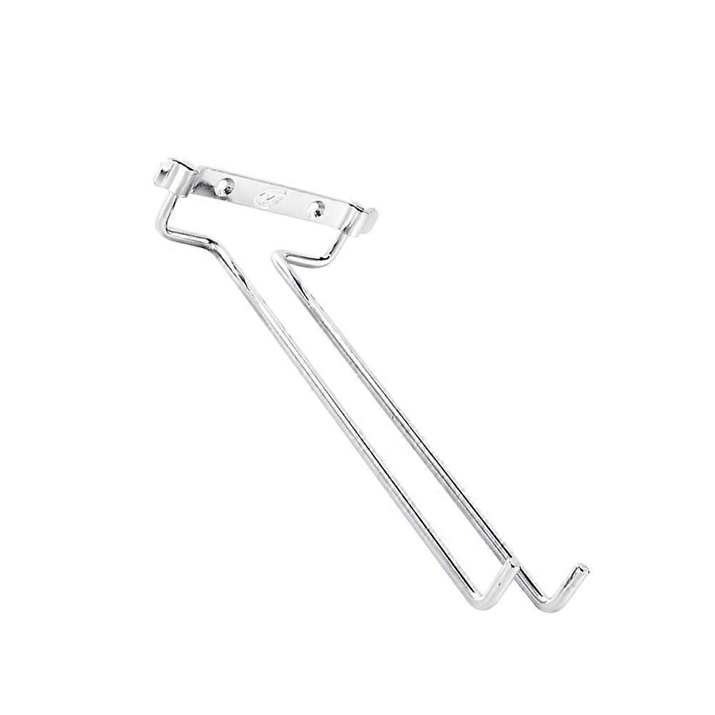 Wine Rack Frame Hanging Shelf for Single Row Wine Glass Holder Silver