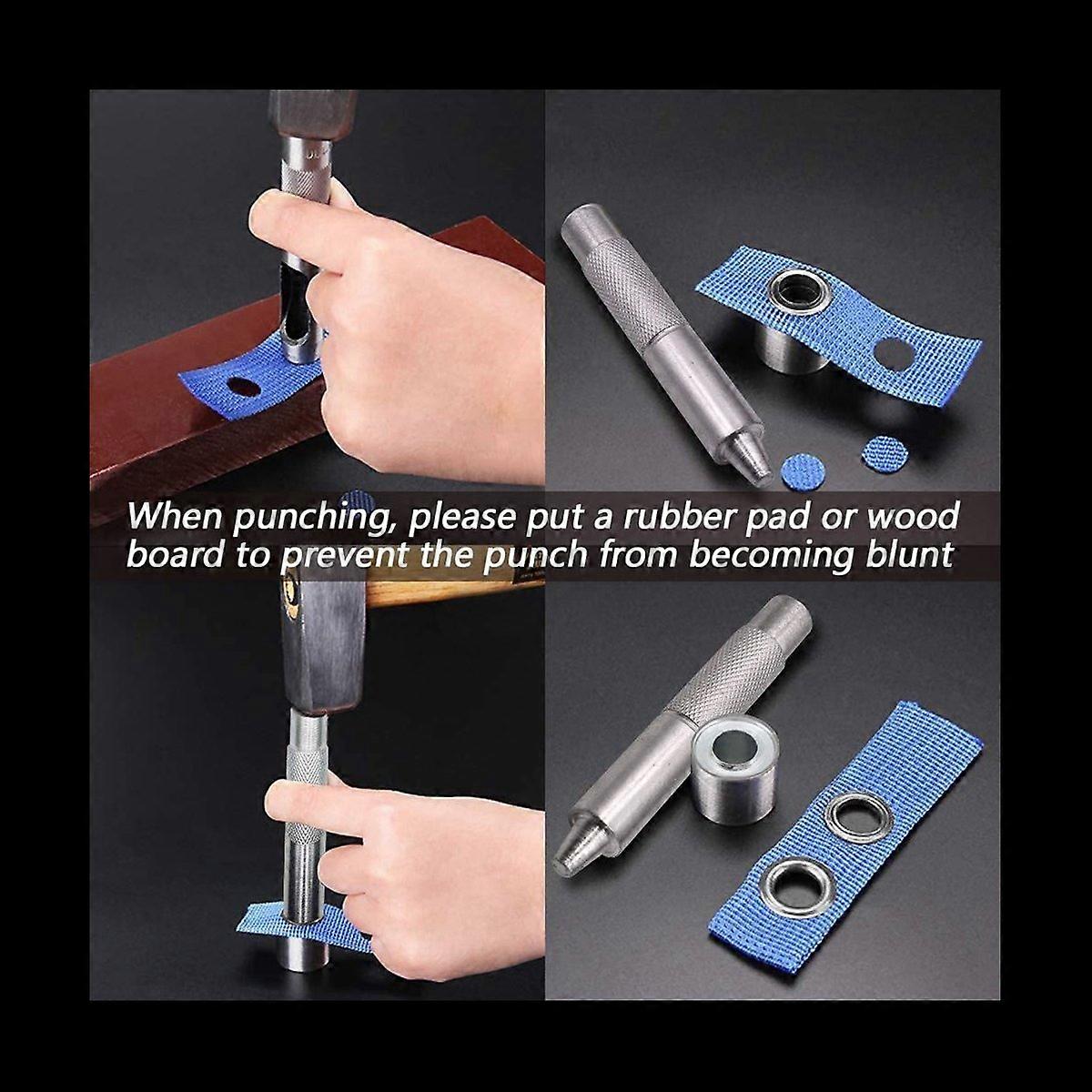 12mm Grommet Tool Kit, 100 Sets Grommets Eyelets Punch Kit