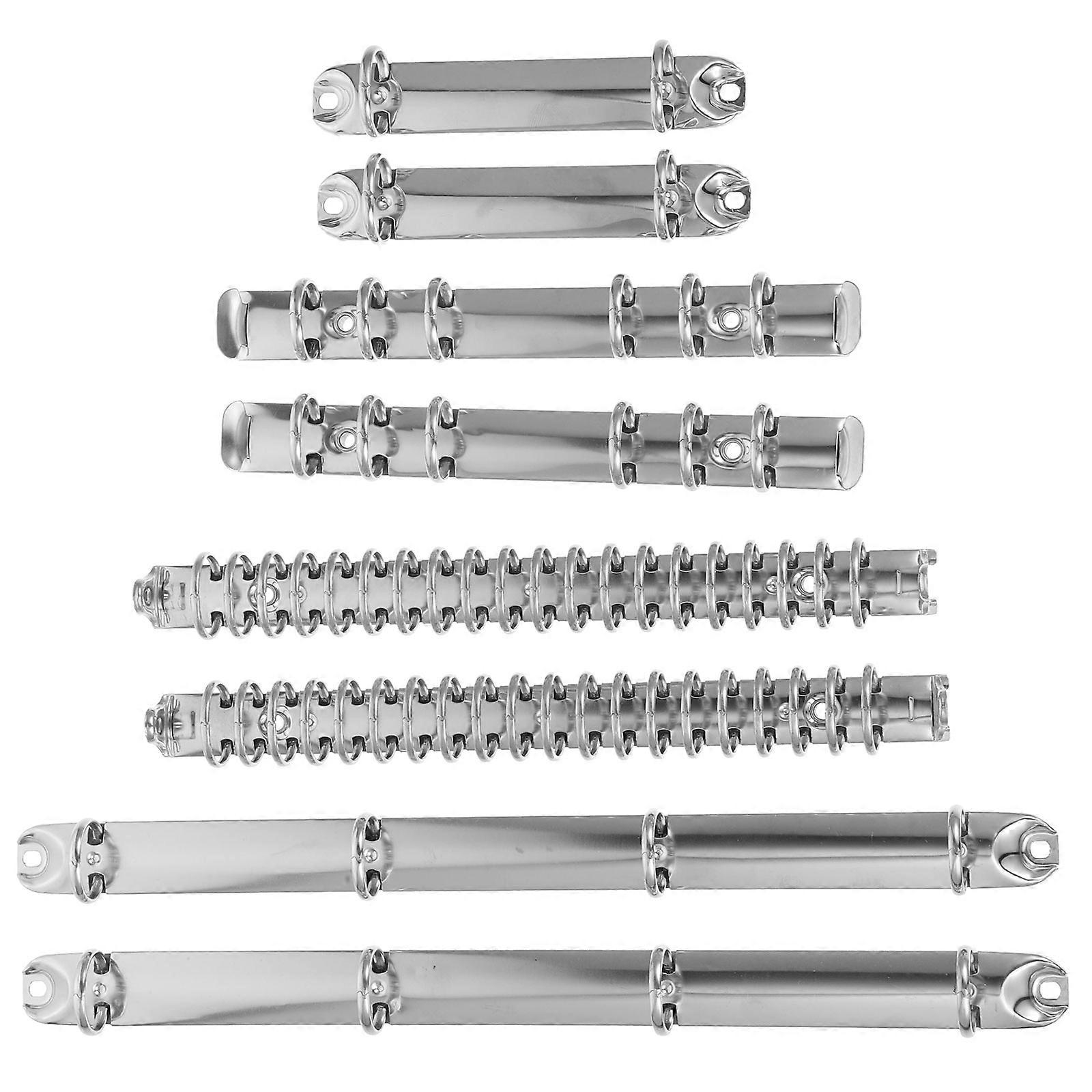 Planner Folder Binder Metal Spine Combs for Paper Holding 4Sets Silver