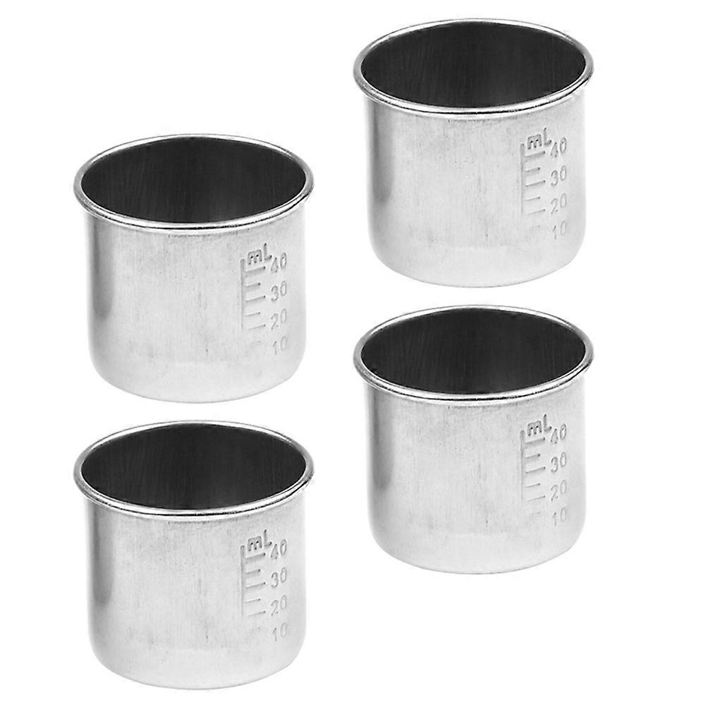 Household Pills Cup Multi-Function Measuring Cup Silver with 20Pcs for Storage
