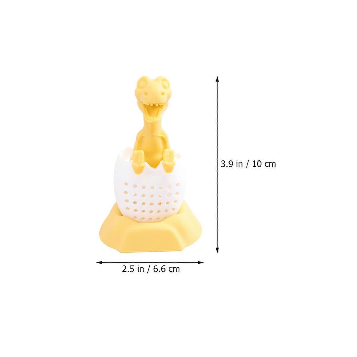 Tea Leaf Filter Silicone Tea Strainer for Brewing 3Pcs Creative Dinosaur Style