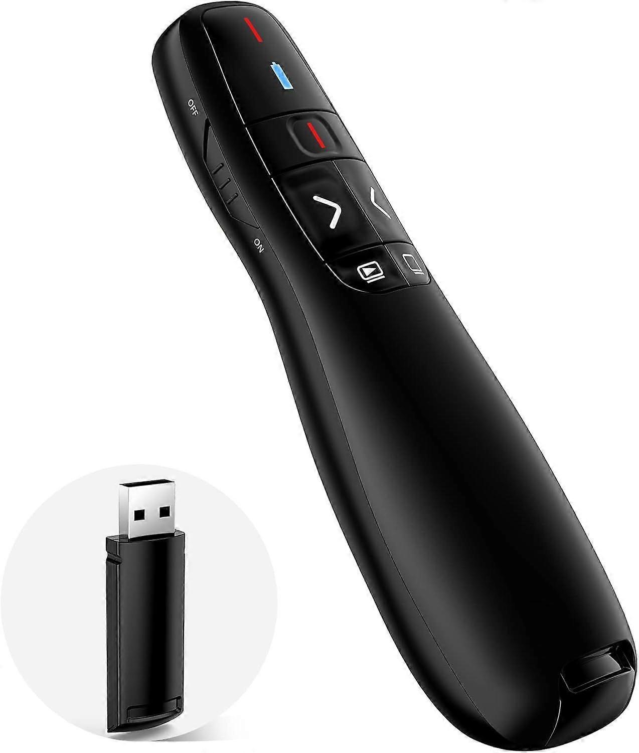2.4GHz Wireless Powerpoint USB Presentation Remote with Red Light Pointer