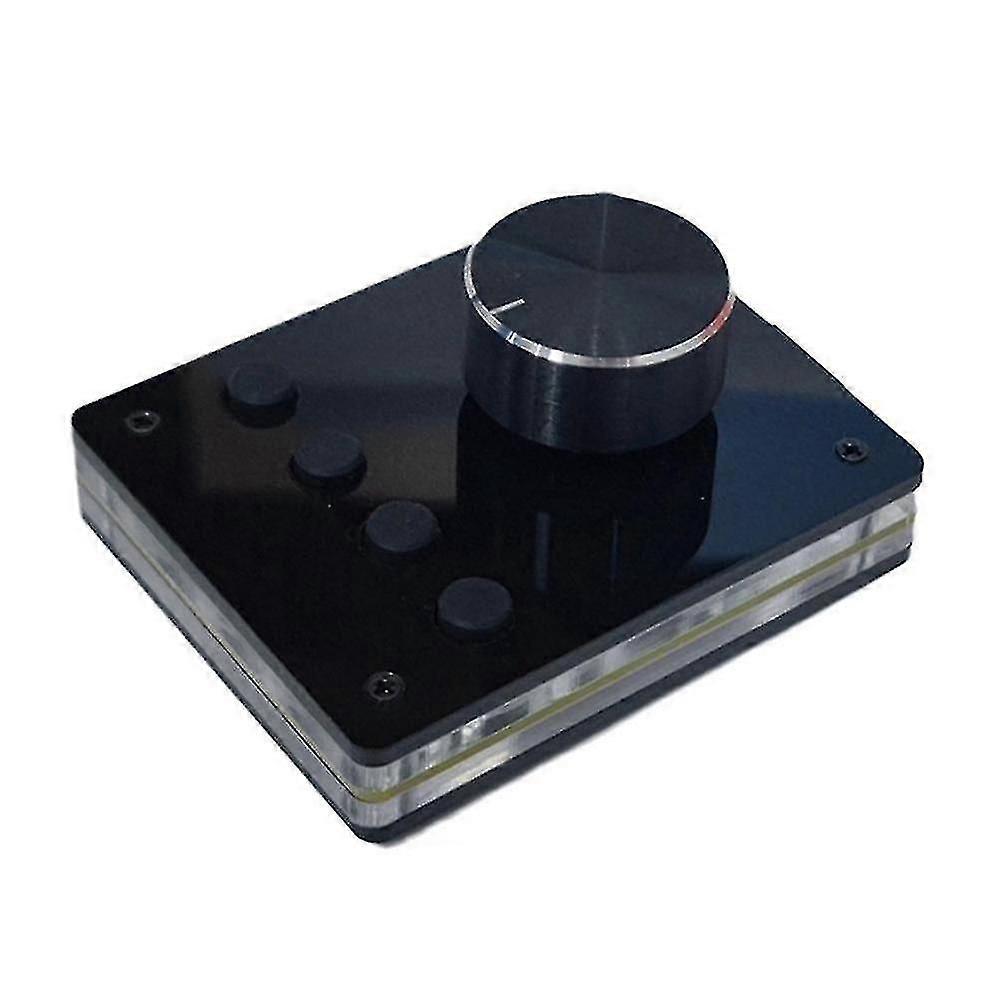 Multimedia Programmable Keyboard Usb Knob Custom Keyboard Mini Macro Keyboard Volume Controller (small Black Button)-QH