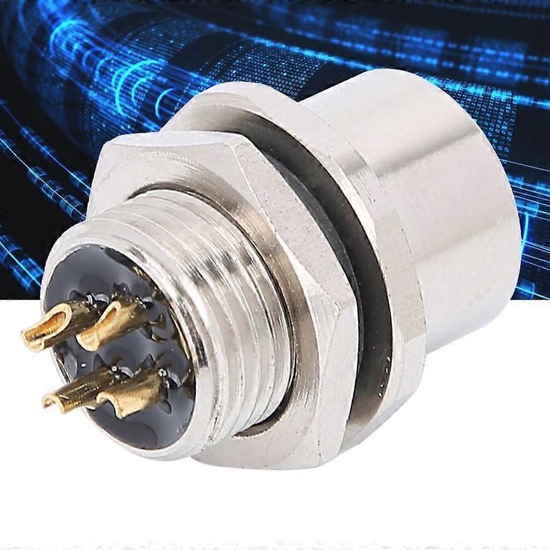 Thread Front Socket Electrical Panel Circuit Mounting Waterproof Connector