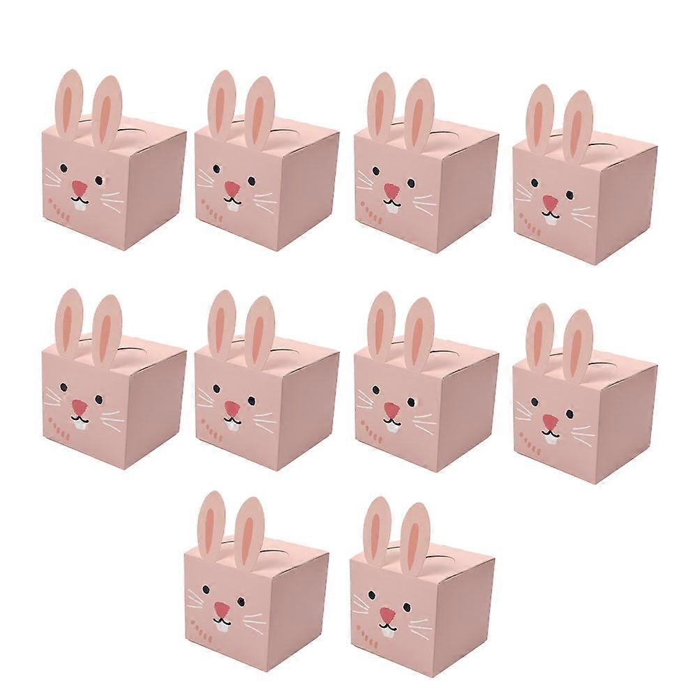 Decorative Gift Box Paper Biscuit Box for Storage Use 10Pcs Easter Rabbit