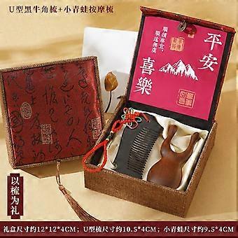 practical sandalwood comb gift set for mothers, a comforting comb gift set - K style.