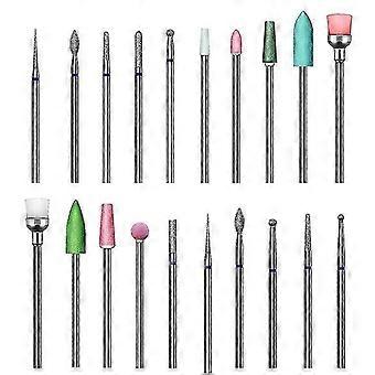KINZON Embout Ponceuse Ongles, 20 stk Ensemble Foret Ongles Outils Salon Professionnelle, pour Manucure Pdicure Salon De Maison Utiliser