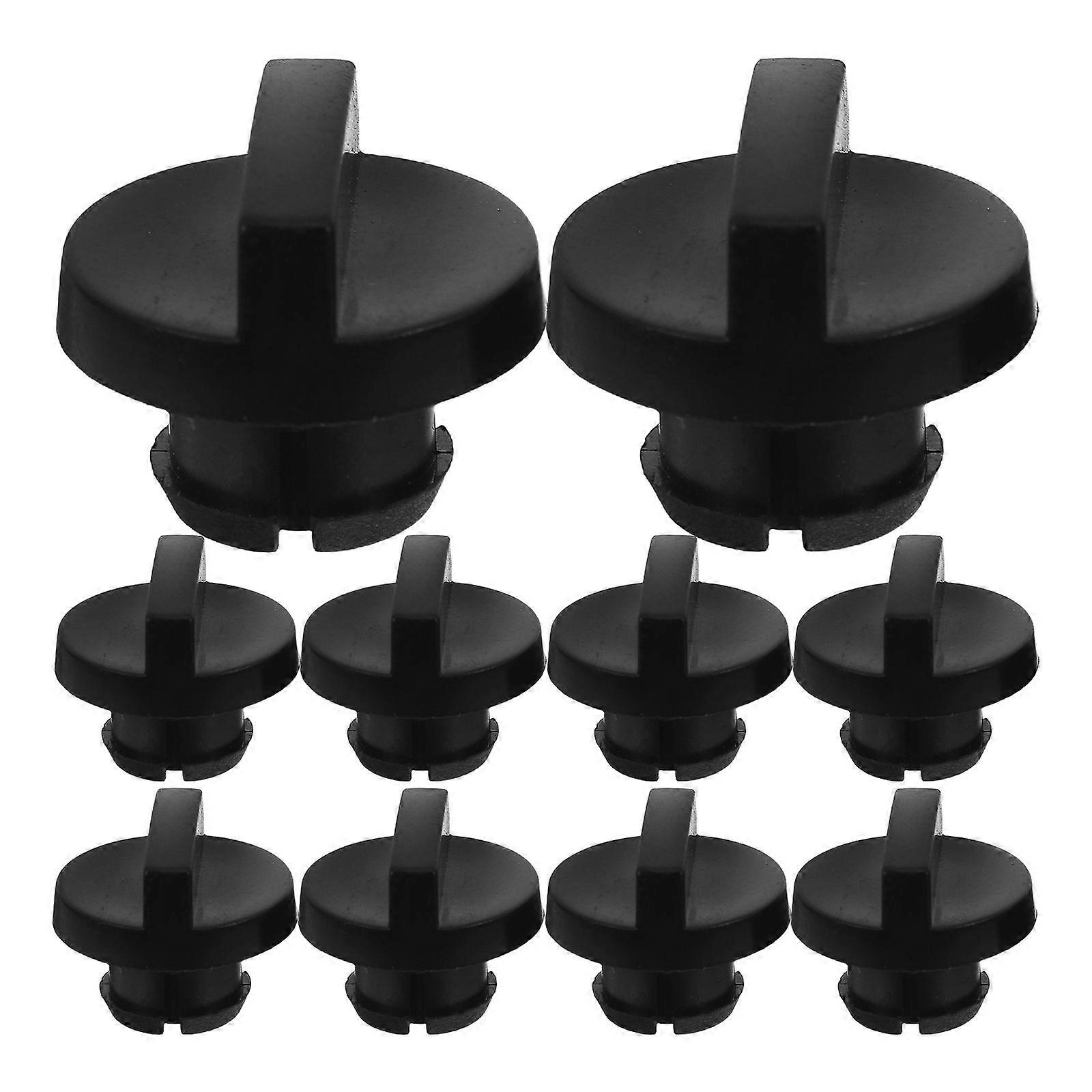 10pcs Chainsaw Filter Screw Set With High Precision Lock Nut Protective Cover Shell And Quick-Install Knobs For Gas Chainsaw Black