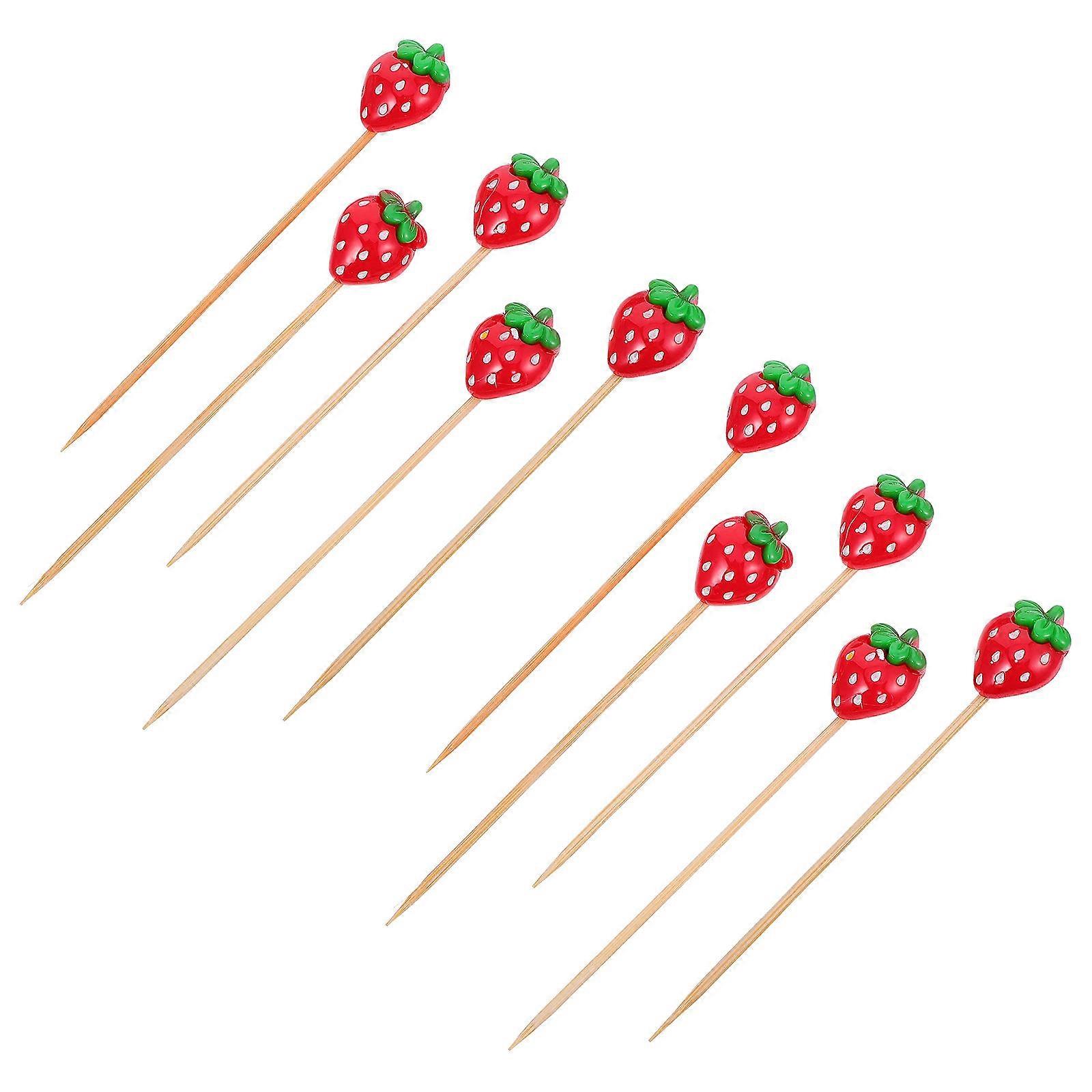 Red Strawberry Cake Insert for Cake Decoration 20Pcs Set