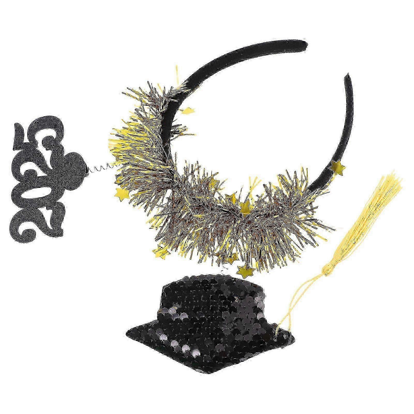 2026  Mini Bachelor Cap Headband Multipurpose Multi Material Accessory for Various Occasions 1Pack