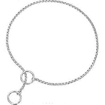 Dog Chain Collar Silver Snake Chain Stainless Steel Metal Slip Collar Walking for Medium Dogs(Silver, 3.2MM, 22")