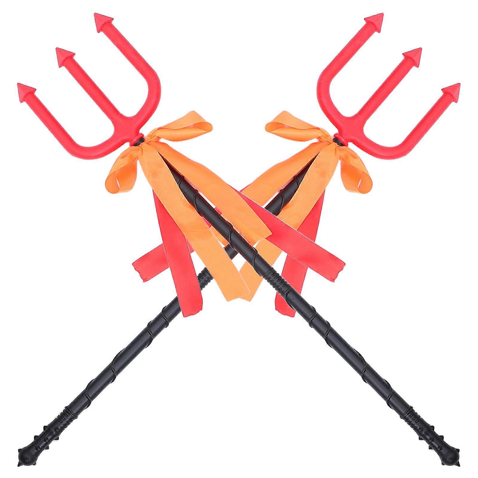 Plastic Halloween Trident Costume Trident Prop for 2Pcs