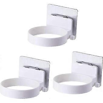XYYC-3PCS Wall Mounted Hair Dryer Holder, Hair Dryer Mounting Bracket, Self Adhesive Suction Cup Hair Dryer Holder for Bedroom, Washroom, Barber Shop 