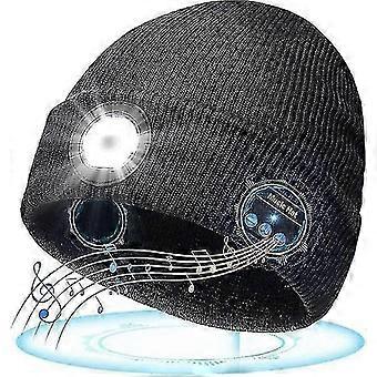 Gaver til mænd Kvinder Bluetooth Beanie med led lys, hemmelig julemandsgave til manden, der har alt, gadgets til mænd, gaver til ham / far /