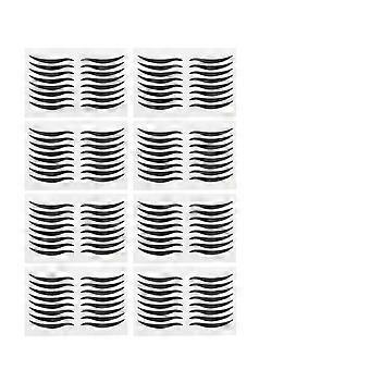 Black Eyeliner Stickers, 80 Pairs, Reusable, Waterproof, Smoky