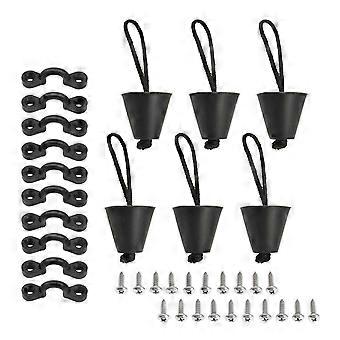 Kayak Scupper Plug Kit Universal With Pad Eyes Screws Drain Holes