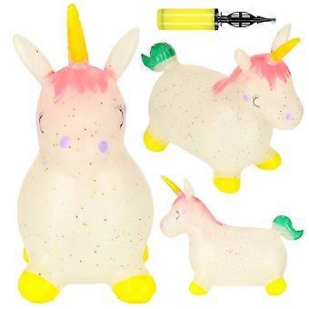 Children's rubber jumping unicorn