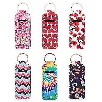Lipstick Cover Neoprene for Protection Use 6Pcs Decorative Shells and Keychains