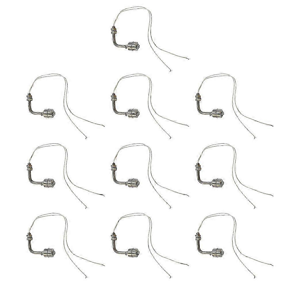10pc 75/100/150mm Stainless Steel Float Switch Tank Right Angle Water Level Sensor L Type Float Switch Controller 75MM