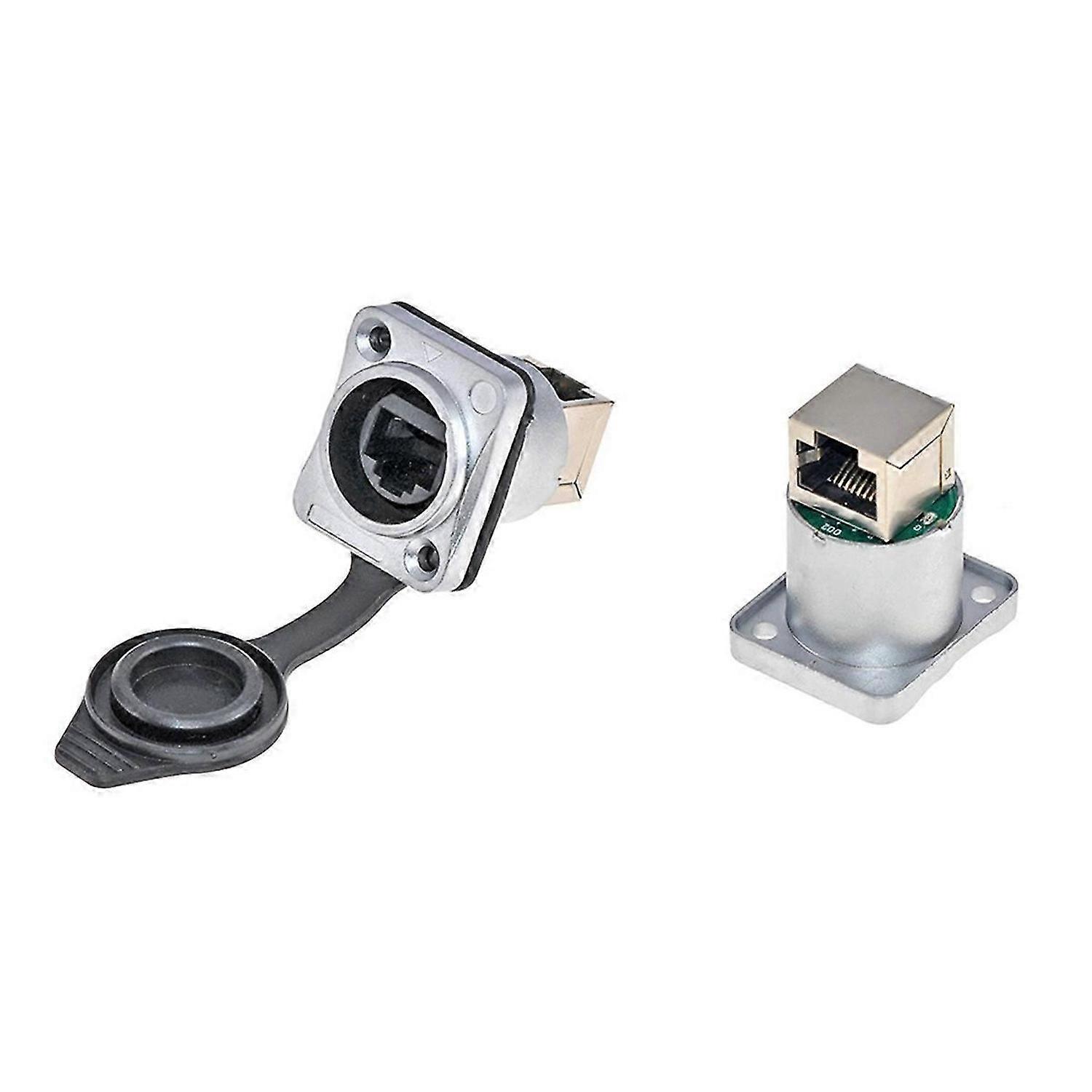 Shielded with Pushbutton RJ45 Connector No Pushbutton RJ45 Holder, B