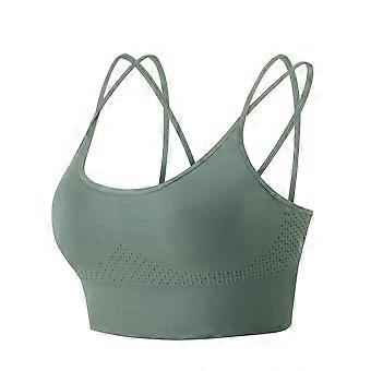 High Elasticity Sports Bra Fitness Underwear Removable Chest Pad Quick Dry Shock Resistant Large Size Bra Cross Back Design