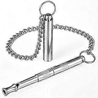 2pcs Dog Barking Trainer Stainless Steel Dog Whistle Training Positive Behavior