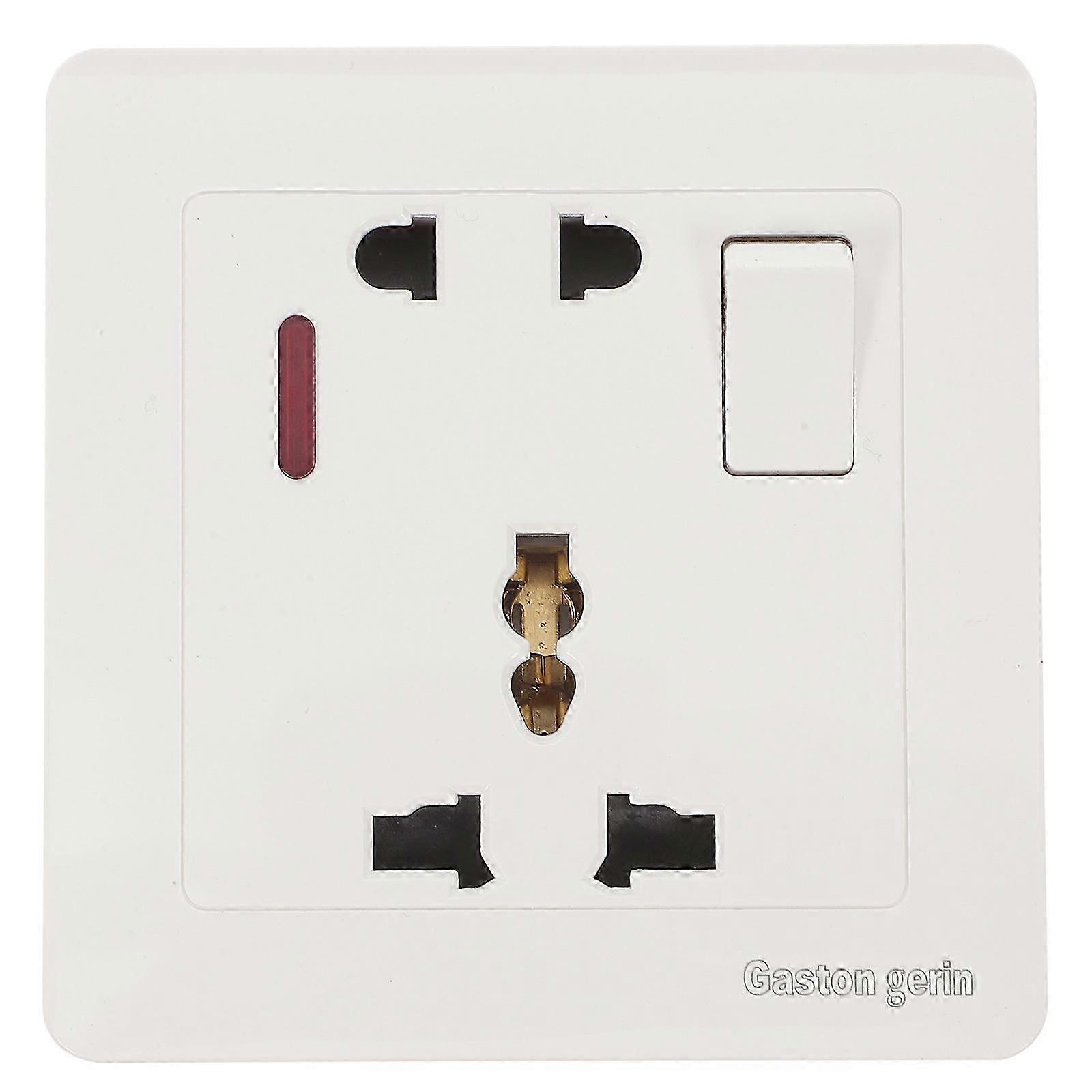 13A Multi-function Square Foot Socket Wall Outlet with Switch 146 British Standard Wall Socket (5 Holes)-zy