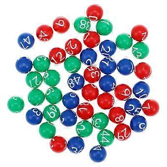 49 kpl tennistarvikkeita, numeroituja palloja, arpajaispalloja, bingohäkkejä, palloja, monivärisiä bingopalloja-zsc