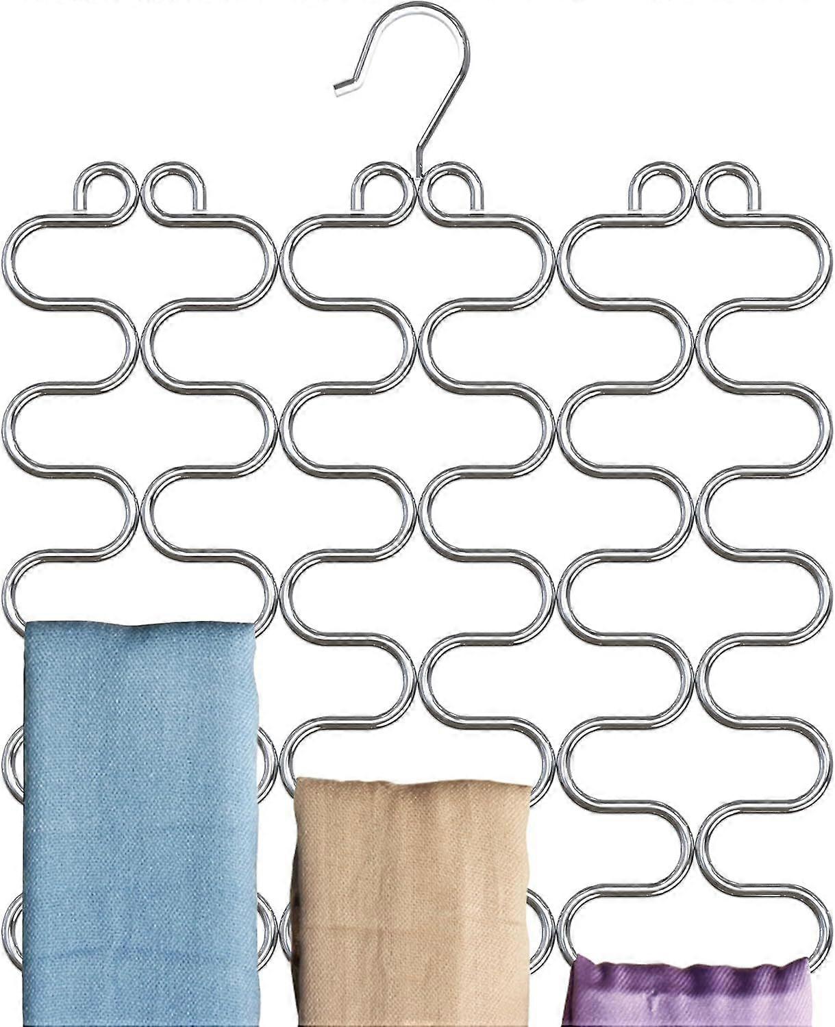 Scarf Hanger for Closet, 23 Loop, Chrome