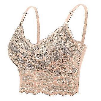 Plus Size Adjustable Lace Bralettes for Women Bralette Padded Lace Bandeau Bra