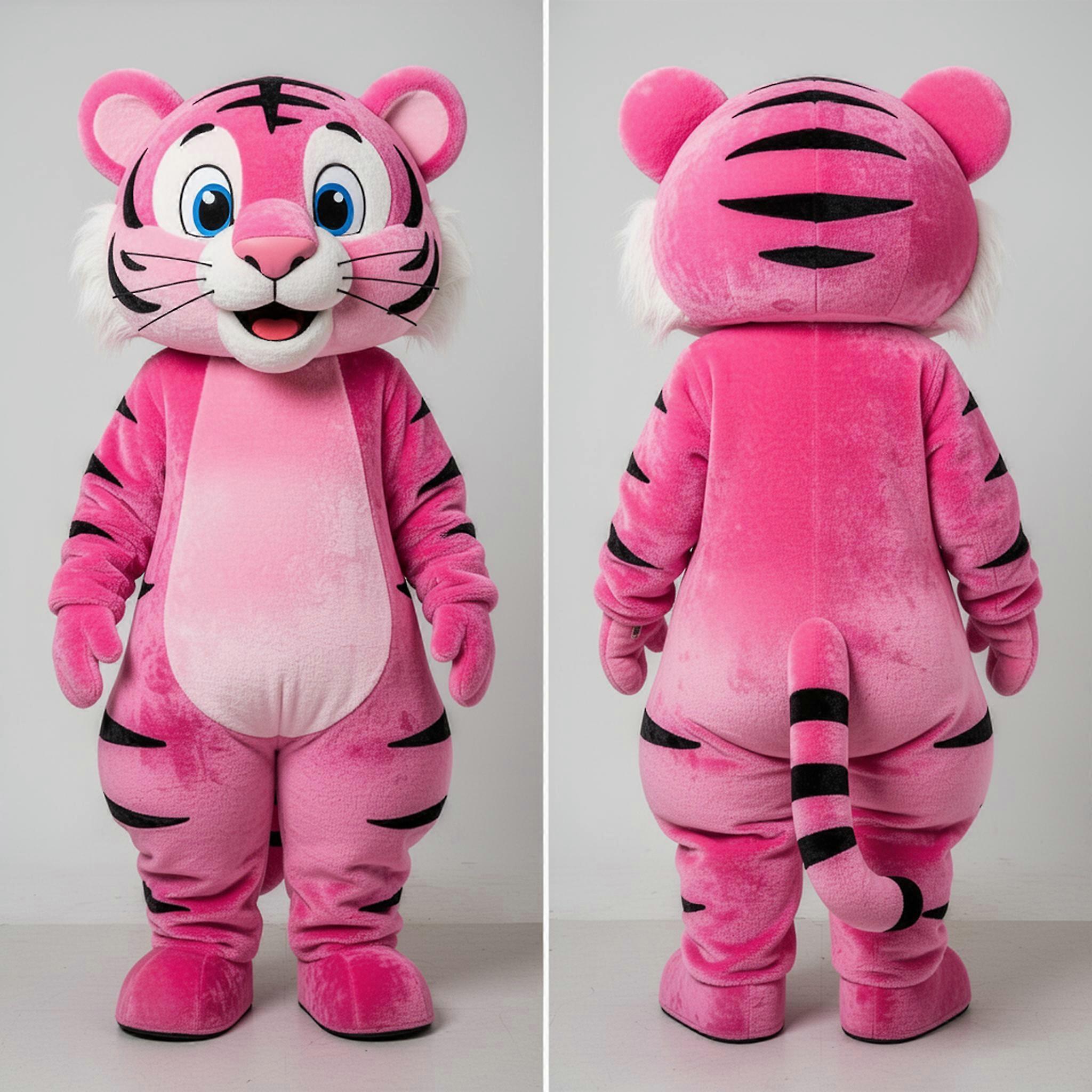 MASTICOT Pink Plush Padded Tiger Mascot