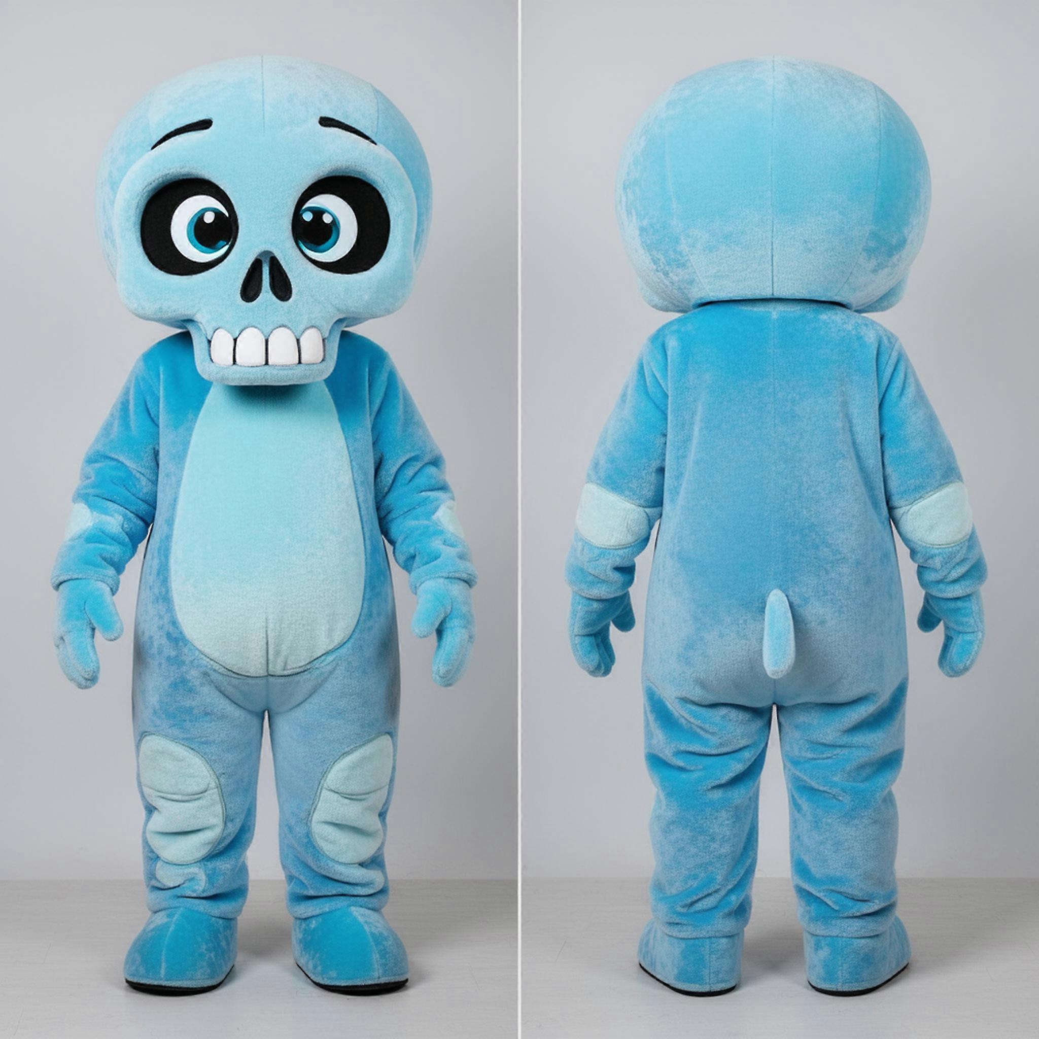 MASTICOT Sky Blue Oversized Eye Skull Mascot