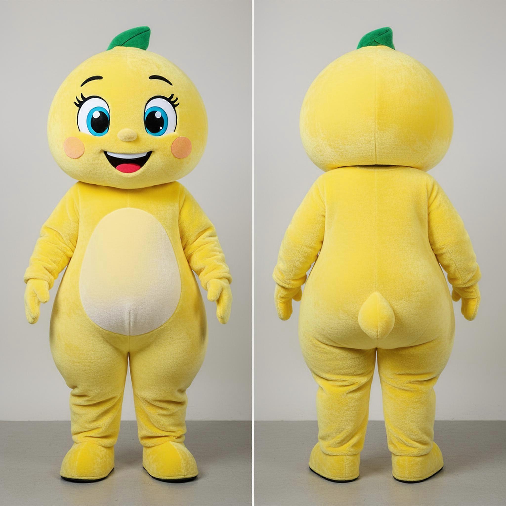 MASTICOT Lemon Yellow Expressive Acrobat Mascot