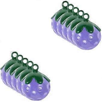 Pet Collar Raspberry Bells for Sounding 10Pcs Purple Dog Necklace Charms
