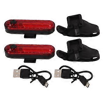 Fanale posteriore per bici USB Ricarica Sicuro Luminoso Universale Anteriore Posteriore Luce Per Bici Per Mountain Bike Da Strada 2 pz