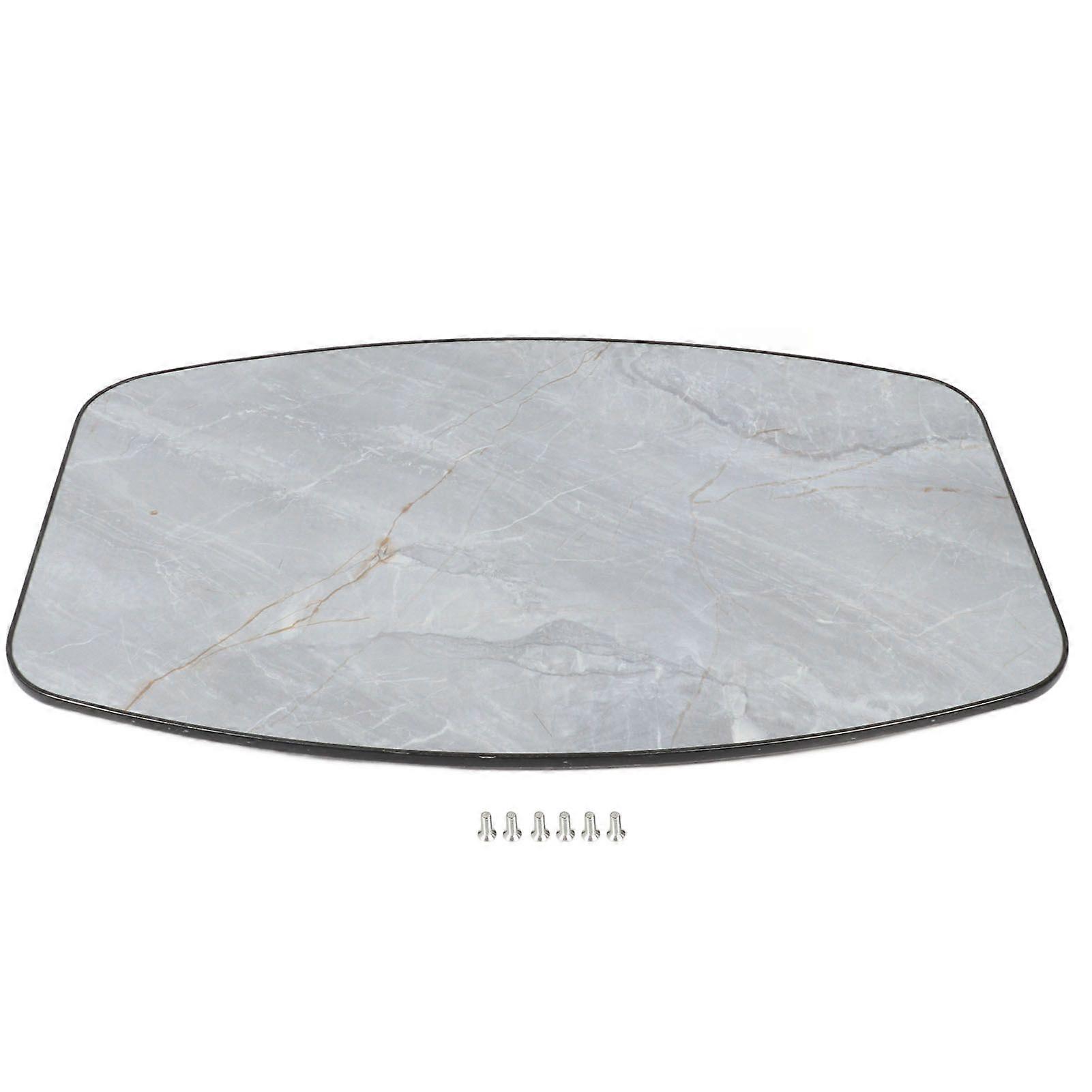 RV Rectangular Table Top 24x15.2inch Solid Wood Dining Table Desktop Panel for RV Camper Deck Pontoon Terrace Matte Marble Pattern