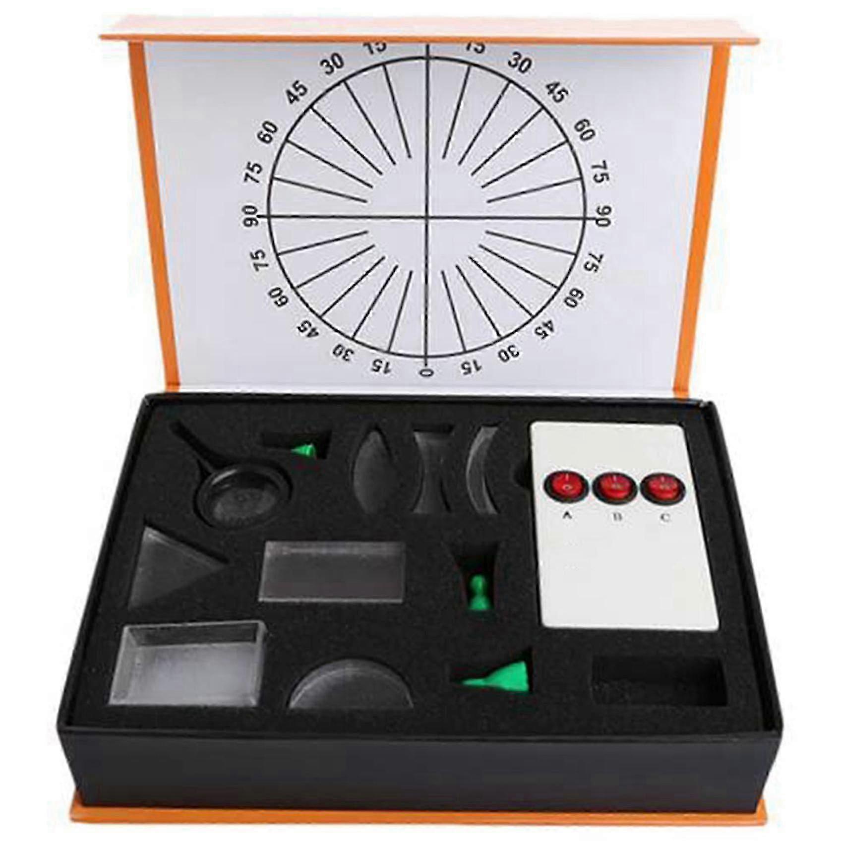 Optical Experiment Set | Triangular Prism Laser Lamp Convex Concave Lens Group | ABS Glass Physics Lab Teaching Toolkit