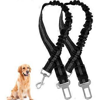 Elastic Bungee Dog Seat Belt, Reflective Tangle-Free, Universal Car Safety