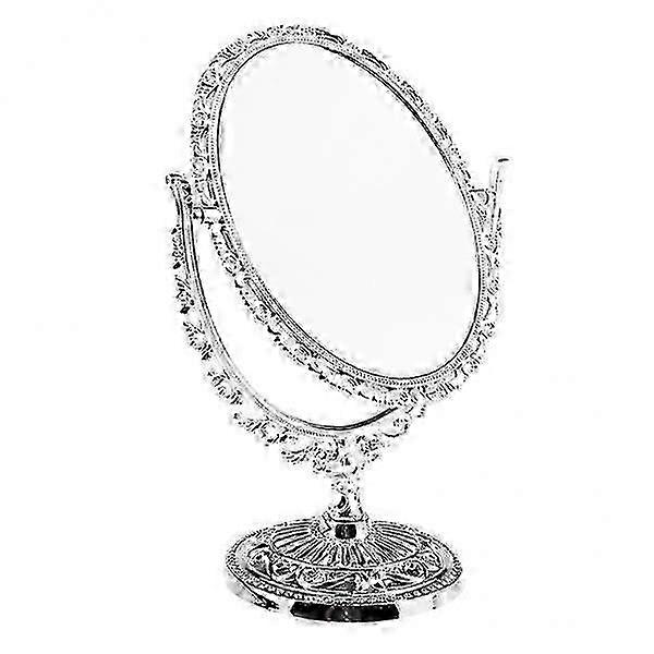 Retro Double Sided Rotating Makeup Mirror