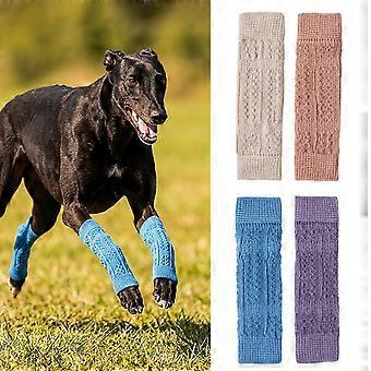 4Pcs Dog Elbow Protectors – Breathable Knitted Wraps – for Elderly Dog Recovery