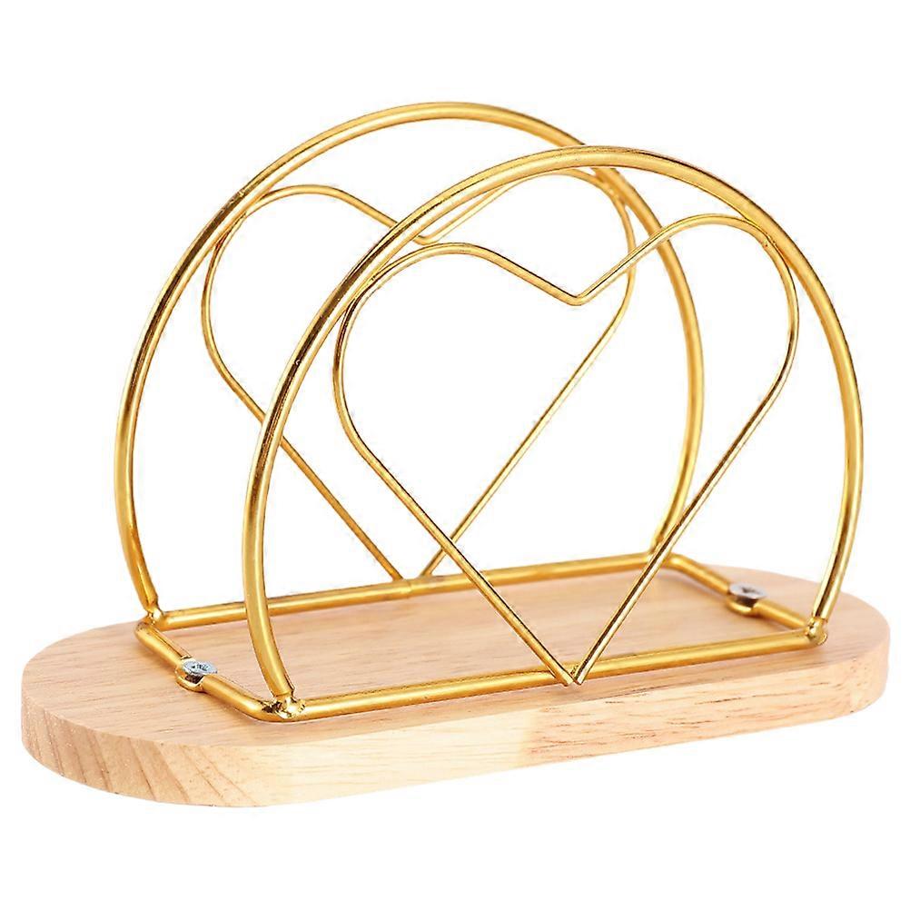 Creative Golden Napkin Holder for Table with Stable Base