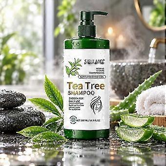 SulfateFree Tea Tree Oil Shampoo AntiDandruff Cleansing Wash Soothes Dry Scalp Enriched with Vitamin B5 and Collagen for Daily Hair Care-jry