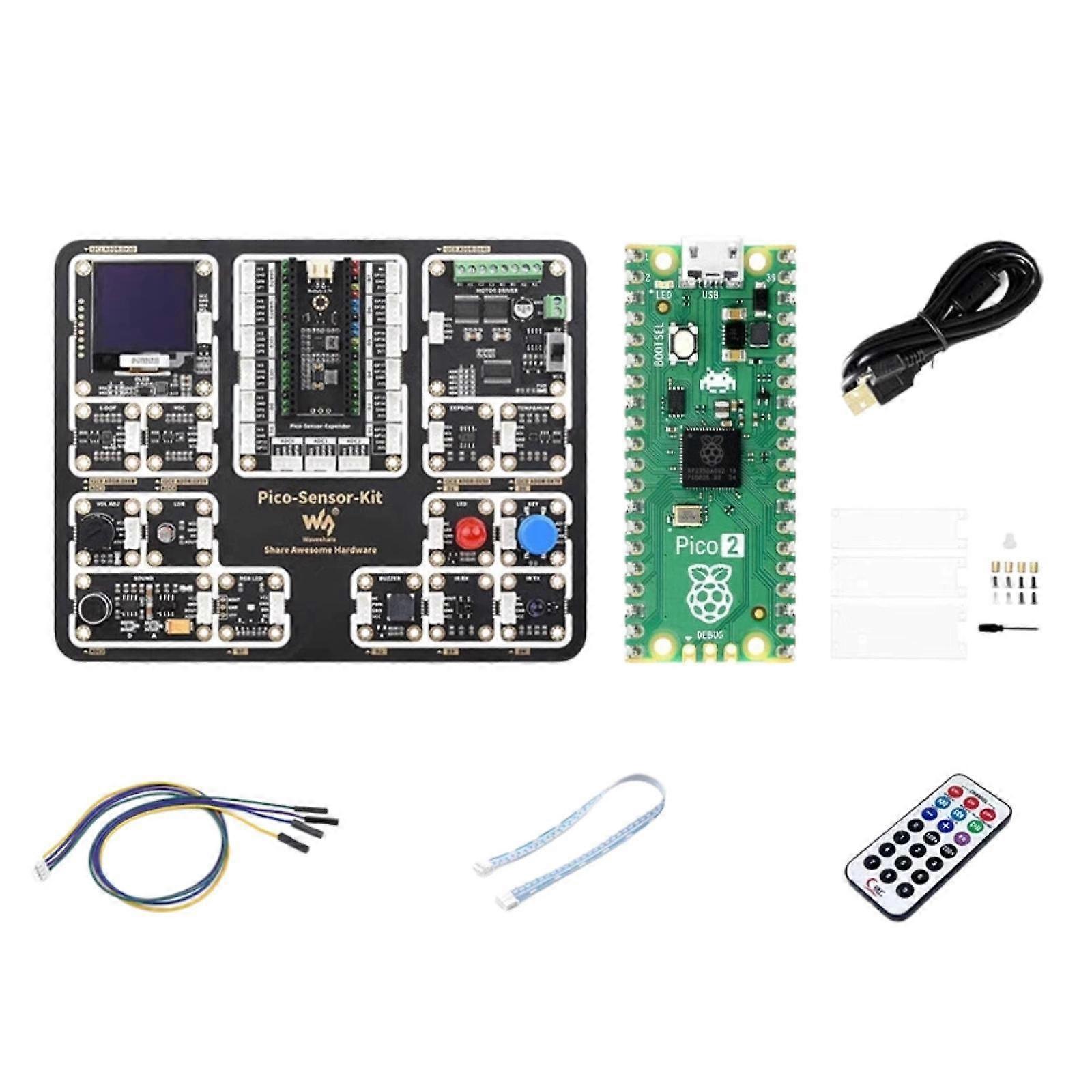 Waveshare For Raspberry Pi Pico 2 Dev Board Sensor Kit